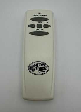 Hampton Bay Ceiling Fan Remote Control Model FAN-HD White 3-Speed Light Dimming